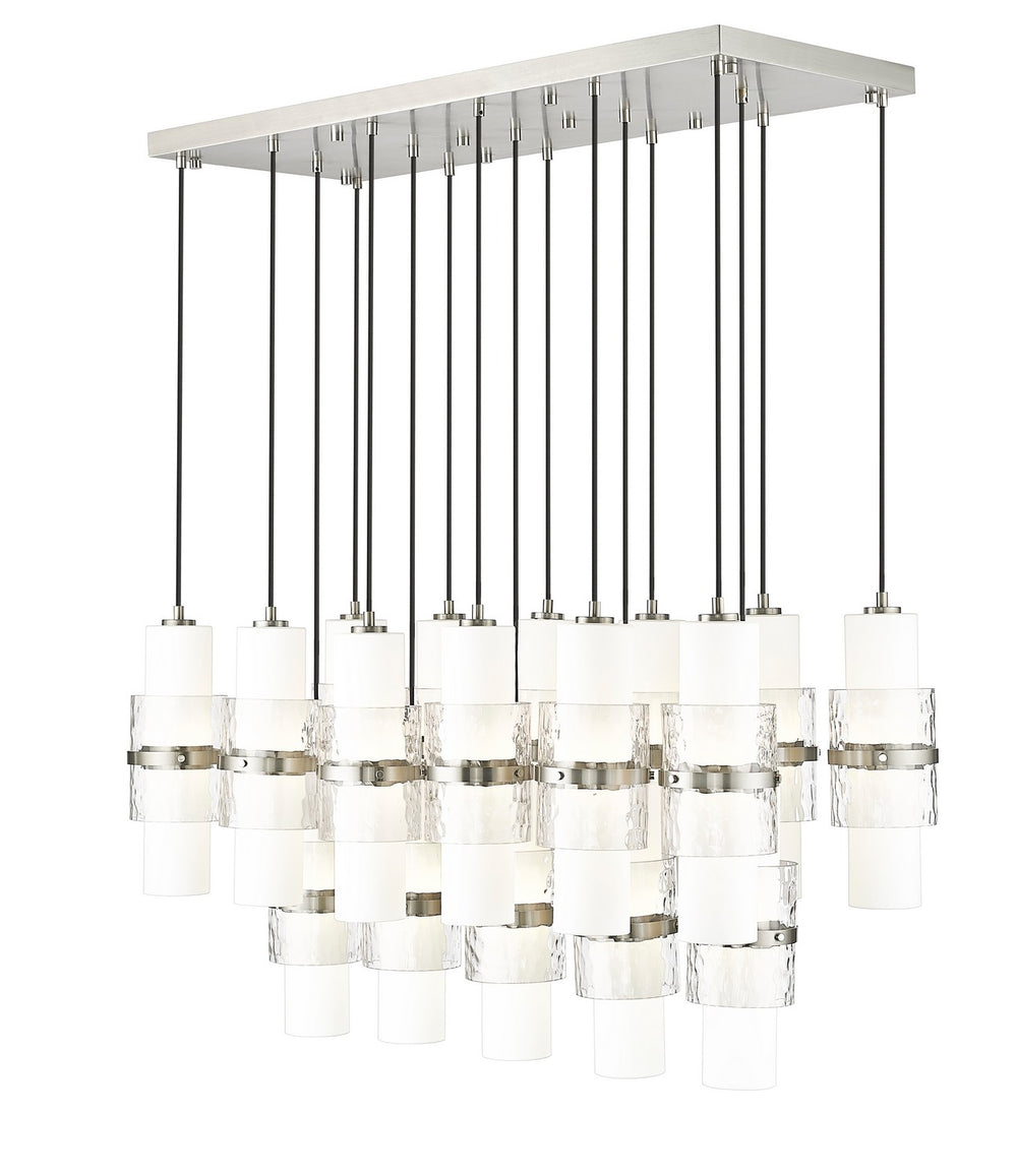 Z-Lite Canada - 17 Light Linear Chandelier - Cayden - Brushed Nickel- Union Lighting Luminaires Decor