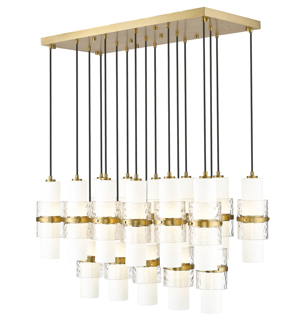 Z-Lite Canada - 17 Light Linear Chandelier - Cayden - Modern Gold- Union Lighting Luminaires Decor