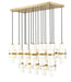 Z-Lite Canada - 17 Light Linear Chandelier - Cayden - Modern Gold- Union Lighting Luminaires Decor