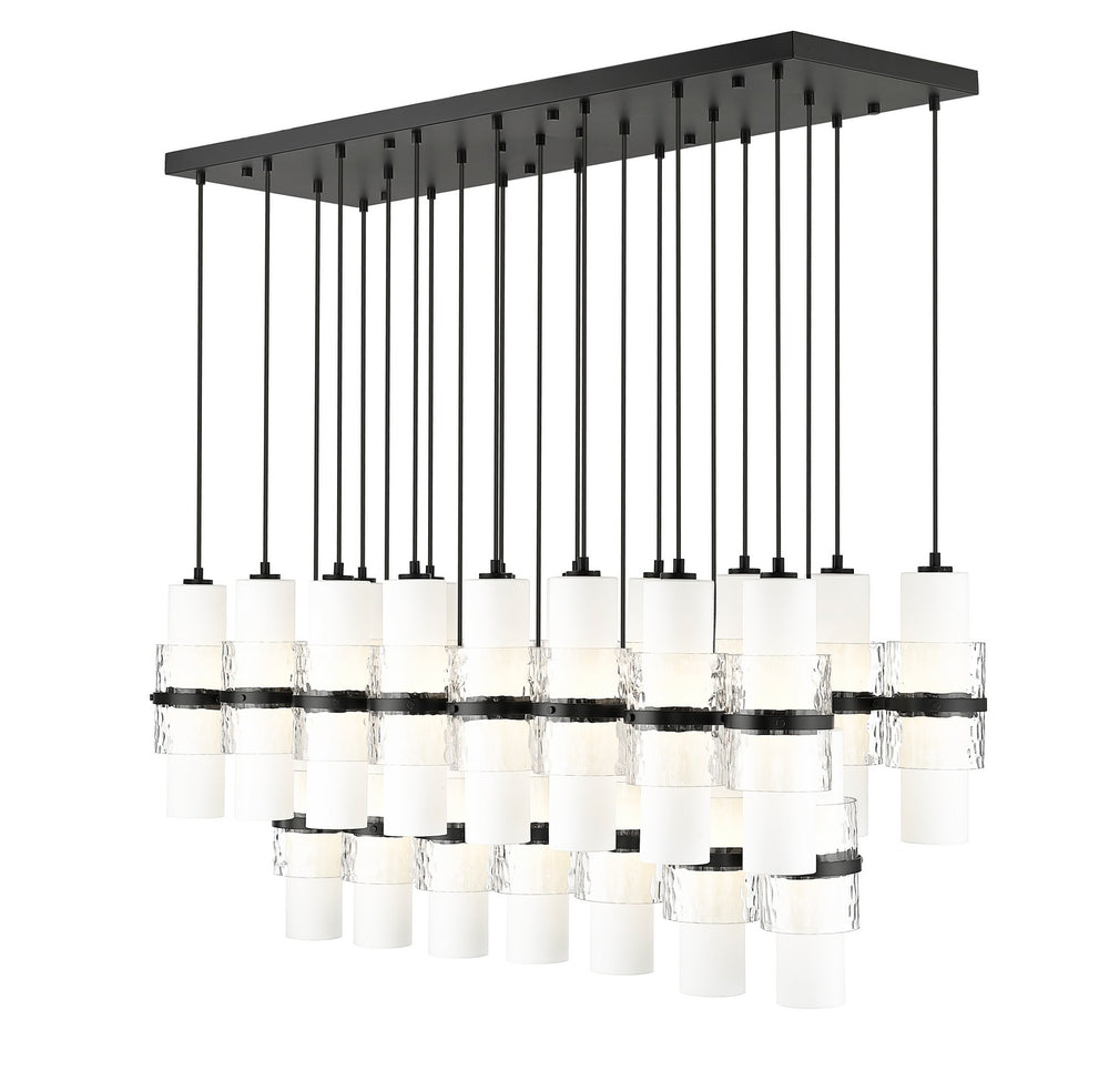 Z-Lite Canada - 23 Light Linear Chandelier - Cayden - Matte Black- Union Lighting Luminaires Decor