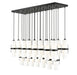 Z-Lite Canada - 23 Light Linear Chandelier - Cayden - Matte Black- Union Lighting Luminaires Decor