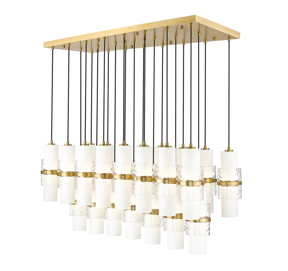 Z-Lite Canada - 23 Light Linear Chandelier - Cayden - Modern Gold- Union Lighting Luminaires Decor