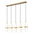 Z-Lite Canada - Five Light Linear Chandelier - Cayden - Modern Gold- Union Lighting Luminaires Decor
