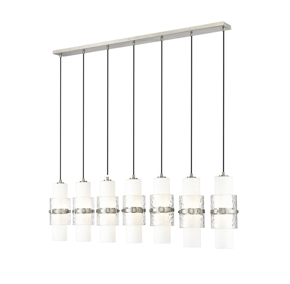 Z-Lite Canada - Seven Light Linear Chandelier - Cayden - Brushed Nickel- Union Lighting Luminaires Decor