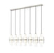 Z-Lite Canada - Seven Light Linear Chandelier - Cayden - Brushed Nickel- Union Lighting Luminaires Decor