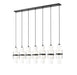 Z-Lite Canada - Seven Light Linear Chandelier - Cayden - Matte Black- Union Lighting Luminaires Decor