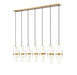 Z-Lite Canada - Seven Light Linear Chandelier - Cayden - Modern Gold- Union Lighting Luminaires Decor