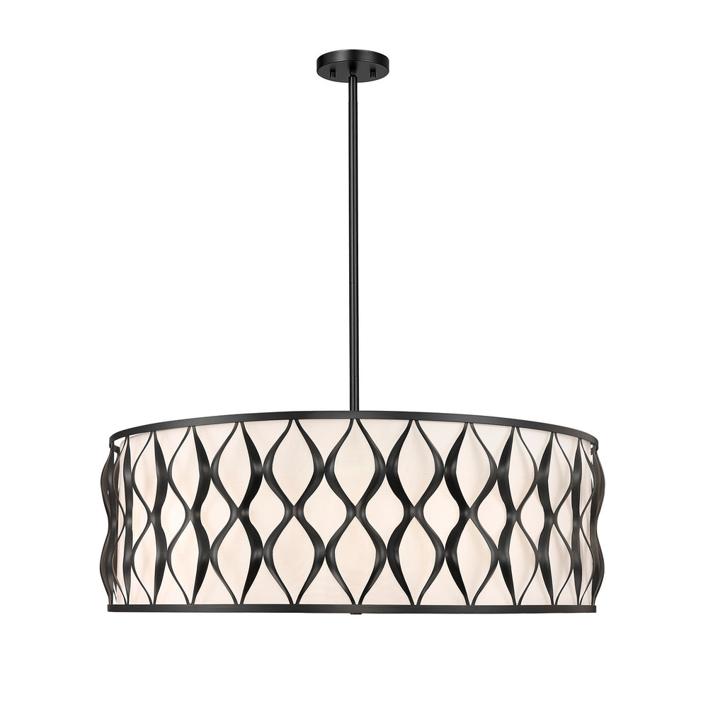 Z-Lite Canada - Ten Light Pendant - Harden - Matte Black- Union Lighting Luminaires Decor