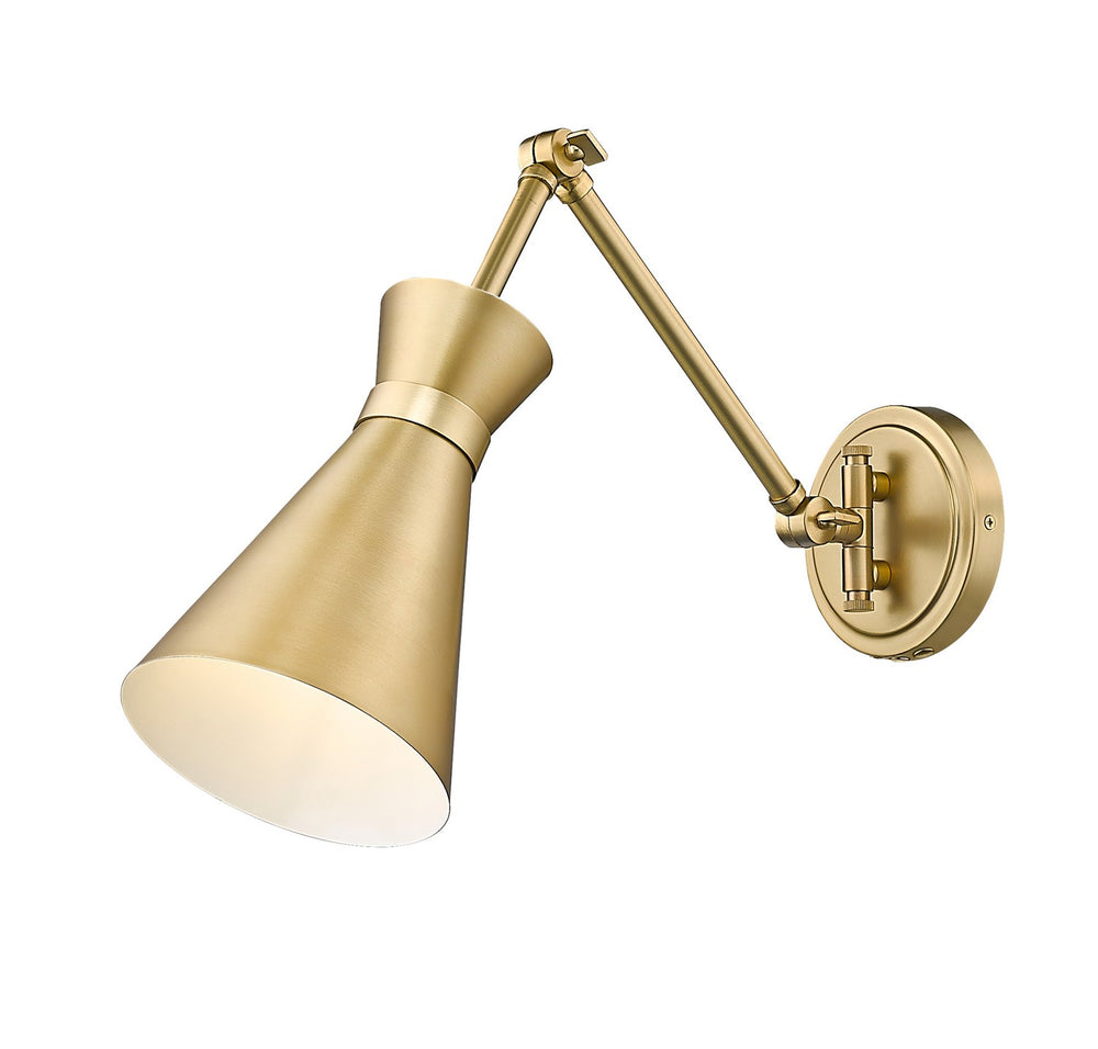 Z-Lite Canada - One Light Wall Sconce - Soriano - Modern Gold- Union Lighting Luminaires Decor
