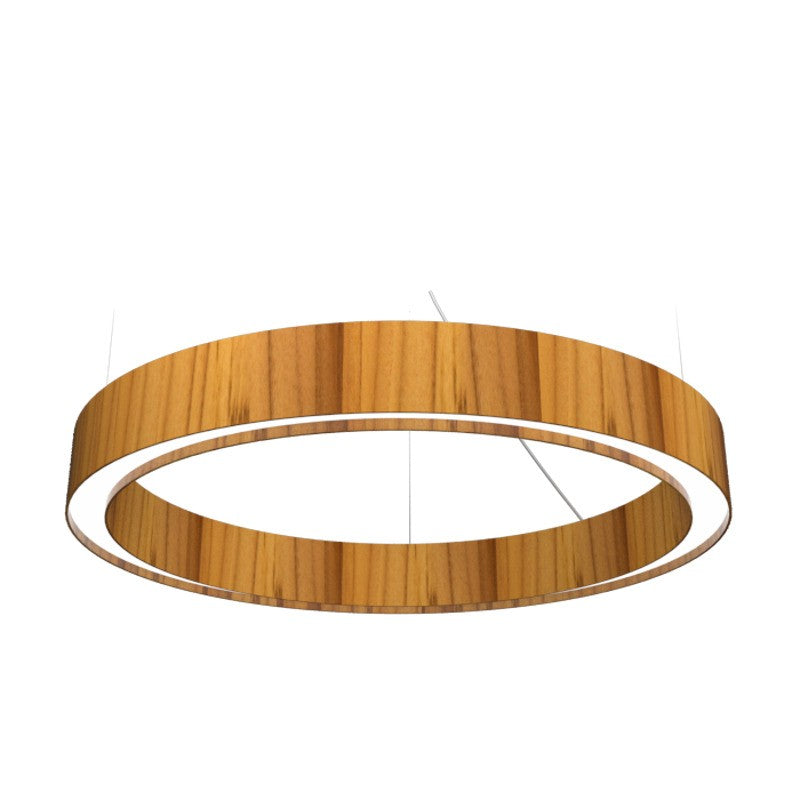 Accord Lighting - LED Pendant - Cylindrical - Teak- Union Lighting Luminaires Decor