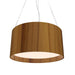 Accord Lighting - LED Pendant - Cylindrical - Teak- Union Lighting Luminaires Decor