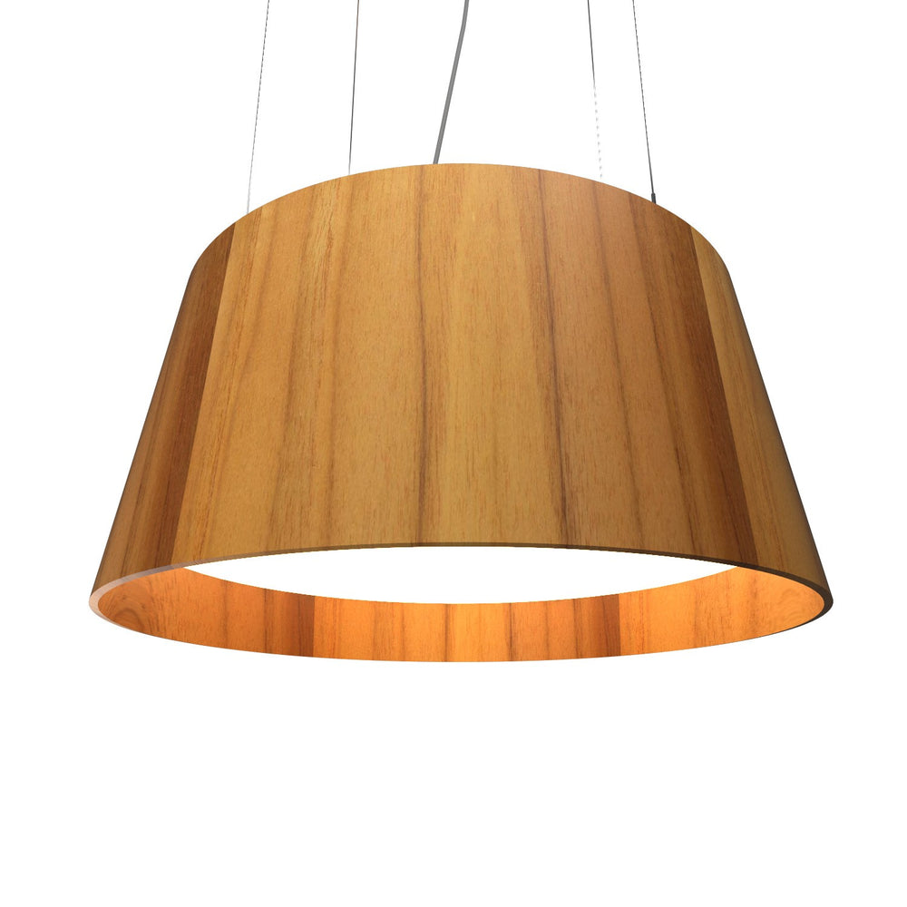 Accord Lighting - LED Pendant - Conical - Teak- Union Lighting Luminaires Decor