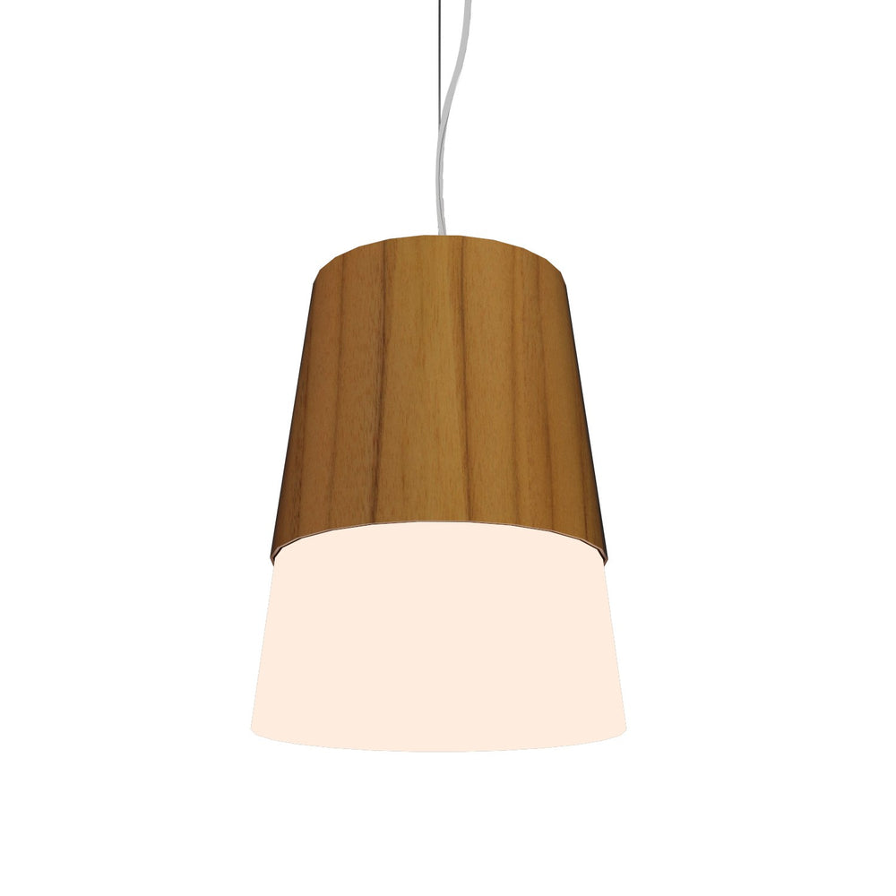 Accord Lighting - LED Pendant - Conical - Teak- Union Lighting Luminaires Decor