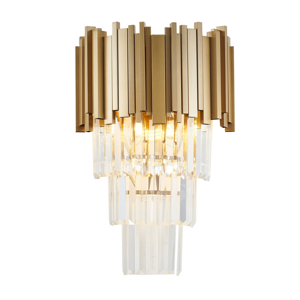 Bethel International Canada - Three Light Wall Sconce - Brushed Gold- Union Lighting Luminaires Decor