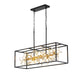 Bethel International Canada - Eight Light Chandelier - Black & Gold- Union Lighting Luminaires Decor