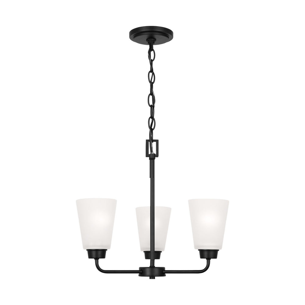 Generation Lighting Canada - Three Light Chandelier - Kerrville - Midnight Black- Union Lighting Luminaires Decor