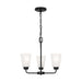 Generation Lighting Canada - Three Light Chandelier - Kerrville - Midnight Black- Union Lighting Luminaires Decor