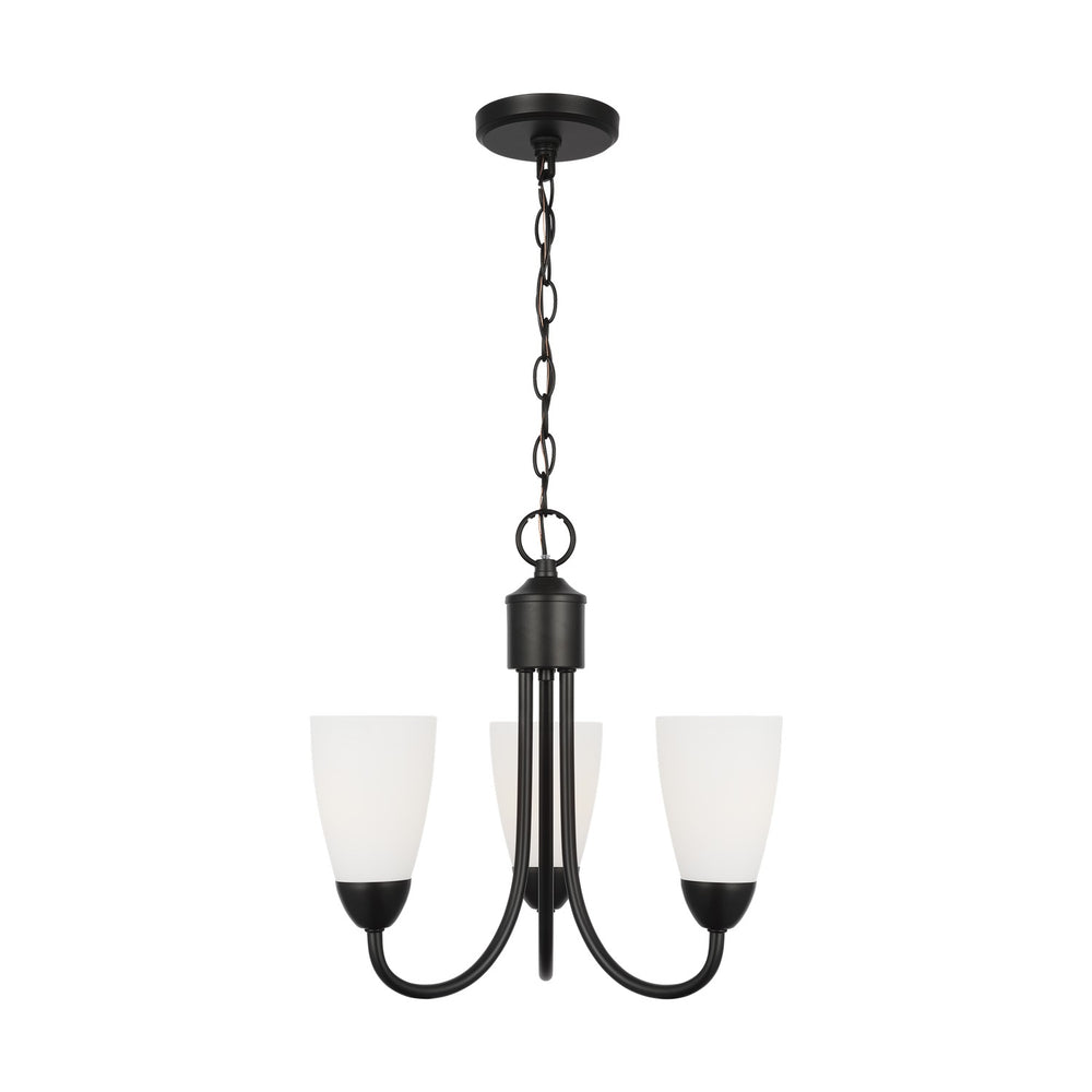 Generation Lighting Canada - Three Light Chandelier - Seville - Midnight Black- Union Lighting Luminaires Decor