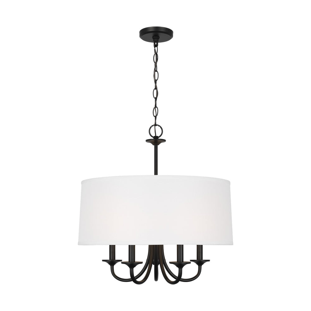 Generation Lighting Canada - Five Light Chandelier - Seville - Midnight Black- Union Lighting Luminaires Decor