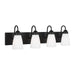 Generation Lighting Canada - Four Light Wall / Bath - Seville - Midnight Black- Union Lighting Luminaires Decor