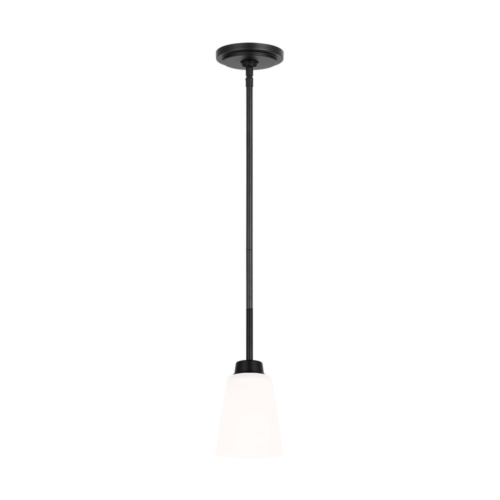 Generation Lighting Canada - One Light Mini Pendant - Kerrville - Midnight Black- Union Lighting Luminaires Decor