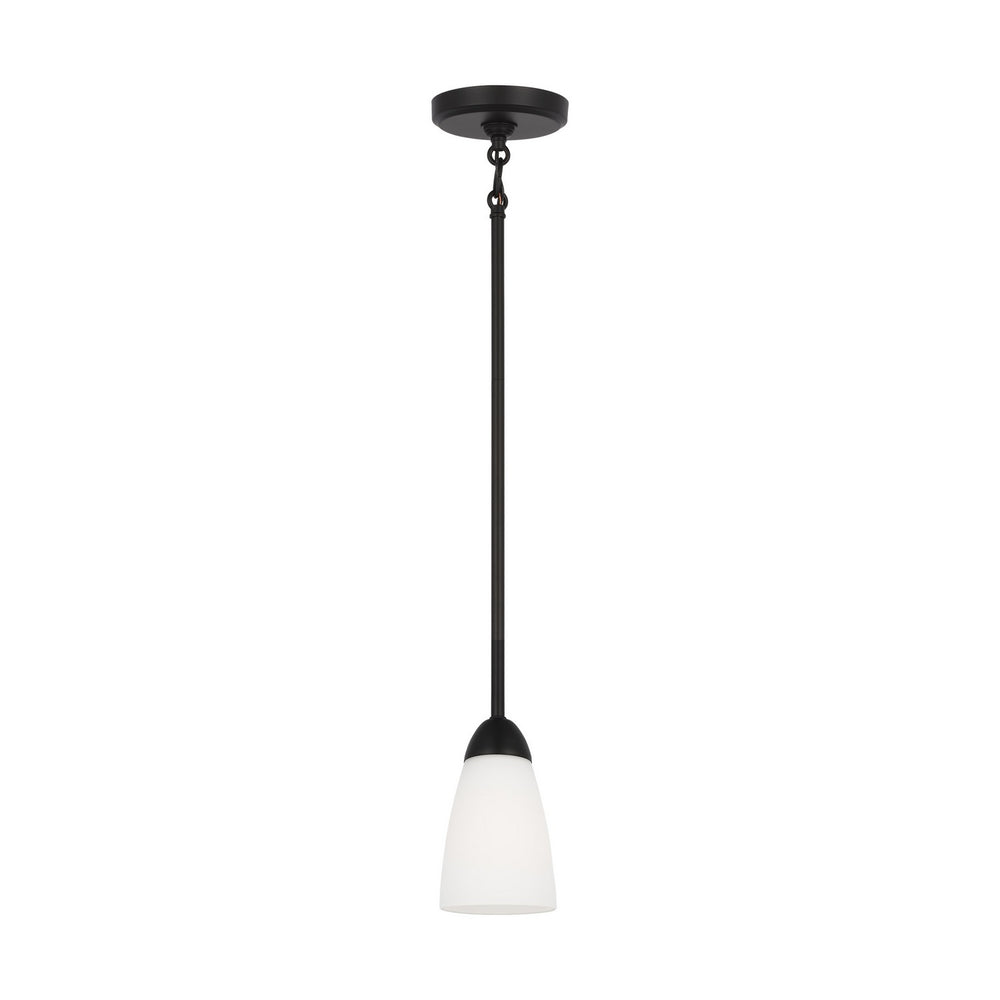 Generation Lighting Canada - One Light Mini Pendant - Seville - Midnight Black- Union Lighting Luminaires Decor