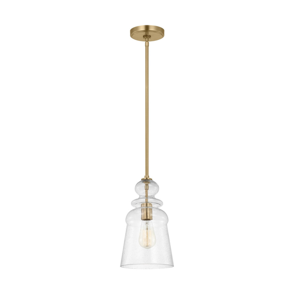 Generation Lighting Canada - One Light Pendant - Kea - Satin Brass- Union Lighting Luminaires Decor