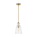 Generation Lighting Canada - One Light Pendant - Kea - Satin Brass- Union Lighting Luminaires Decor