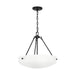 Generation Lighting Canada - Three Light Pendant - Kerrville - Midnight Black- Union Lighting Luminaires Decor
