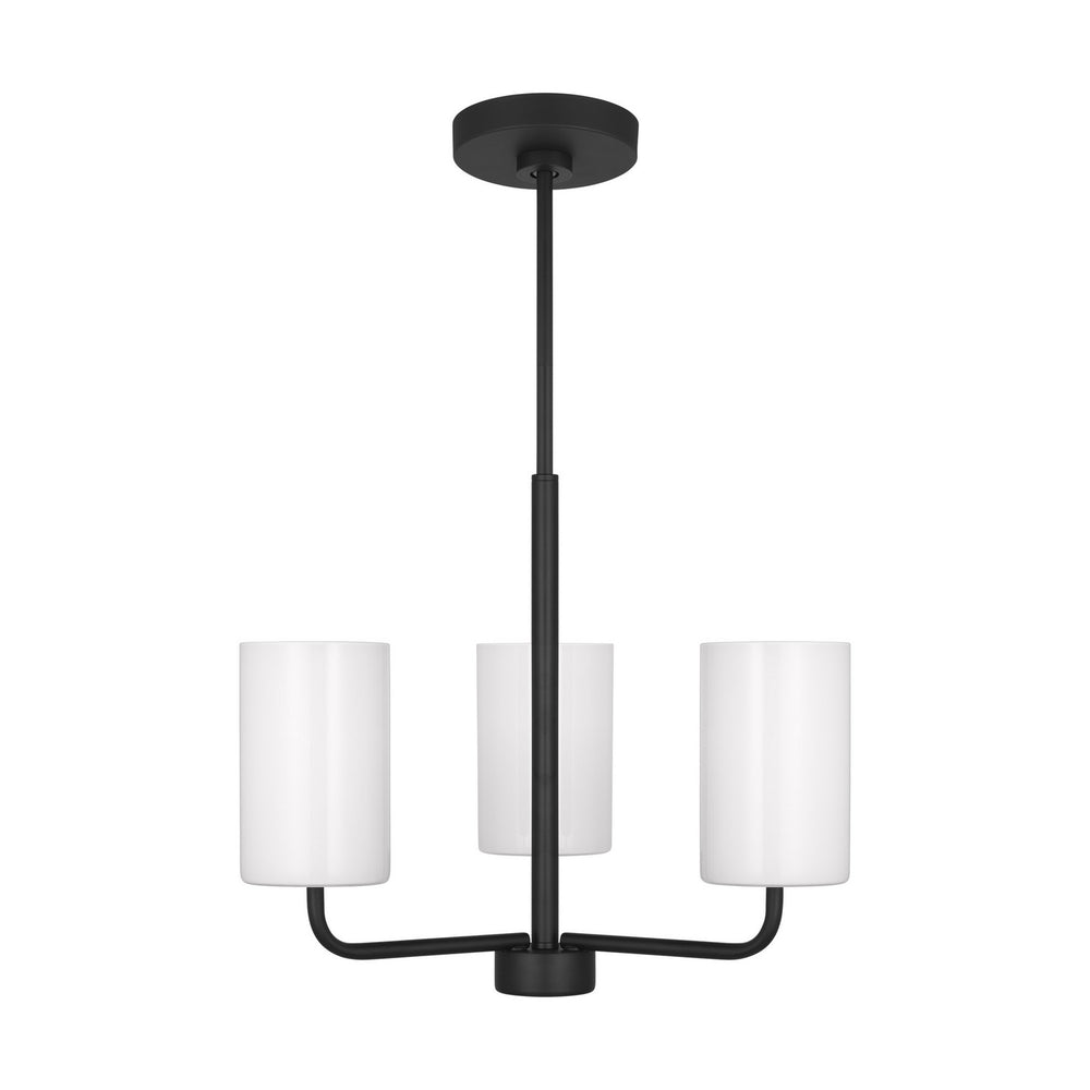 Generation Lighting Canada - Three Light Chandelier - Rhett - Midnight Black- Union Lighting Luminaires Decor