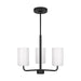 Generation Lighting Canada - Three Light Chandelier - Rhett - Midnight Black- Union Lighting Luminaires Decor