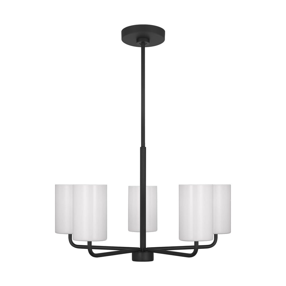 Generation Lighting Canada - Five Light Chandelier - Rhett - Midnight Black- Union Lighting Luminaires Decor