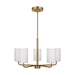 Generation Lighting Canada - Five Light Chandelier - Rhett - Satin Brass- Union Lighting Luminaires Decor