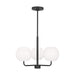 Generation Lighting Canada - Three Light Chandelier - Rory - Midnight Black- Union Lighting Luminaires Decor