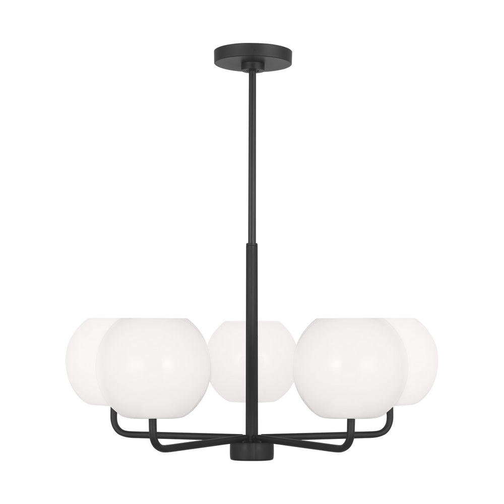 Generation Lighting Canada - Five Light Chandelier - Rory - Midnight Black- Union Lighting Luminaires Decor