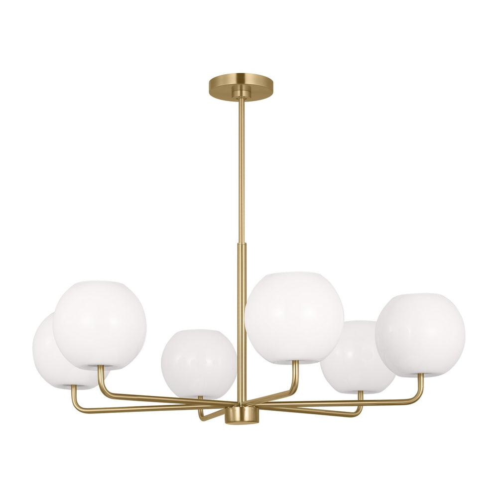 Generation Lighting Canada - Six Light Chandelier - Rory - Satin Bronze- Union Lighting Luminaires Decor