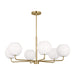 Generation Lighting Canada - Six Light Chandelier - Rory - Satin Bronze- Union Lighting Luminaires Decor