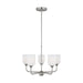 Generation Lighting Canada - Five Light Chandelier - Emile - Brushed Steel- Union Lighting Luminaires Decor