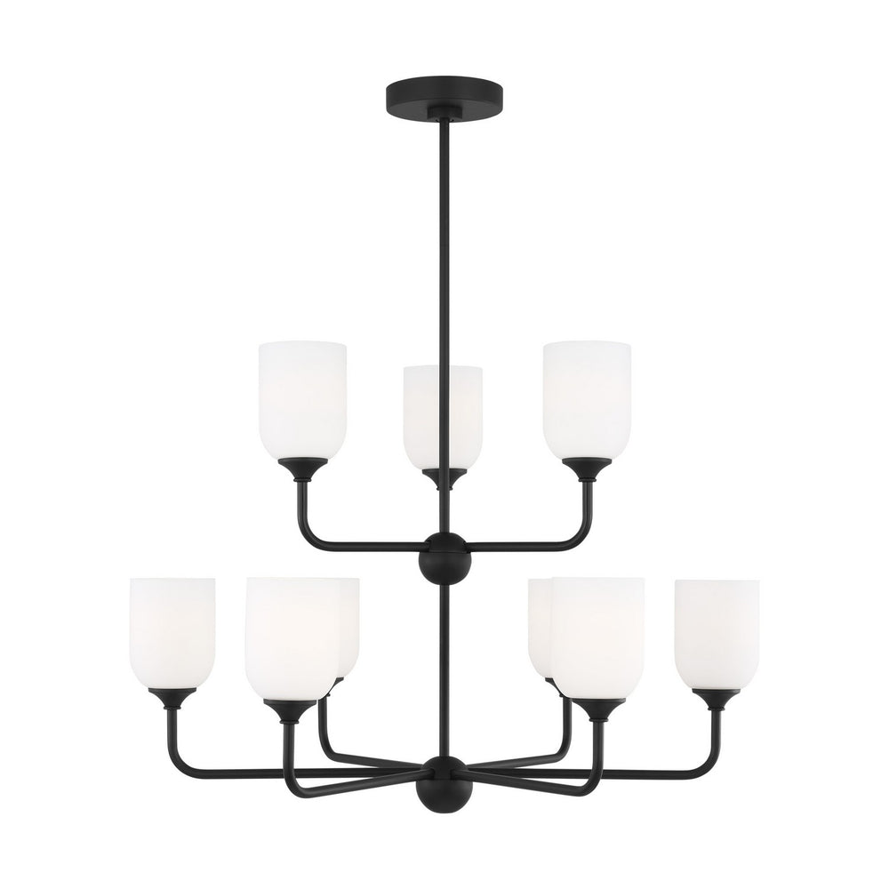 Generation Lighting Canada - Nine Light Chandelier - Emile - Midnight Black- Union Lighting Luminaires Decor