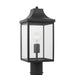 Generation Lighting Canada - One Light Post Mount - Say brook - Textured Black- Union Lighting Luminaires Decor