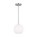 Generation Lighting Canada - One Light Mini Pendant - Rory - Brushed Steel- Union Lighting Luminaires Decor