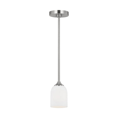 Generation Lighting Canada. - One Light Mini Pendant - Emile - Brushed Steel- Union Lighting Luminaires Decor