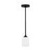 Generation Lighting Canada - One Light Mini Pendant - Emile - Midnight Black- Union Lighting Luminaires Decor