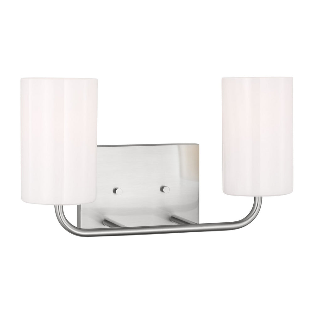 Generation Lighting Canada - Two Light Vanity - Rhett - Brushed Steel- Union Lighting Luminaires Decor