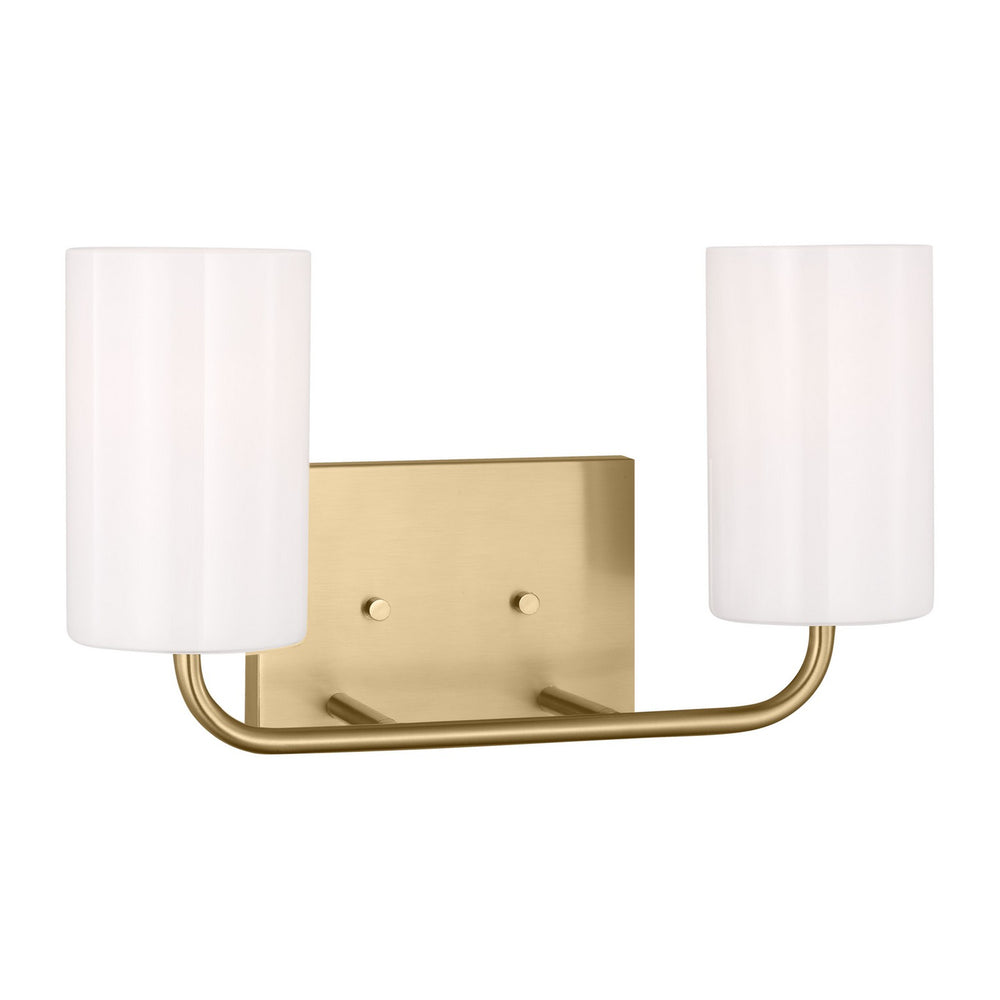 Generation Lighting Canada - Two Light Vanity - Rhett - Satin Brass- Union Lighting Luminaires Decor