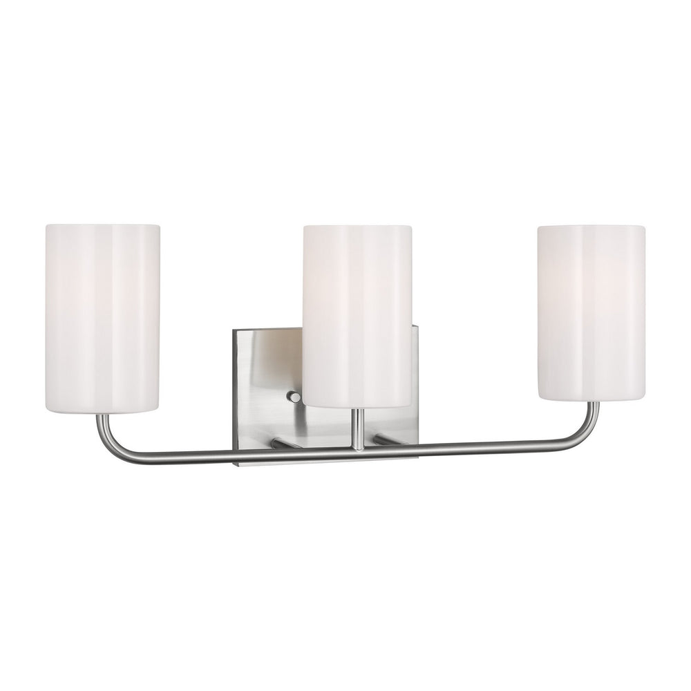 Generation Lighting Canada - Three Light Vanity - Rhett - Brushed Steel- Union Lighting Luminaires Decor