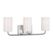 Generation Lighting Canada - Three Light Vanity - Rhett - Brushed Steel- Union Lighting Luminaires Decor