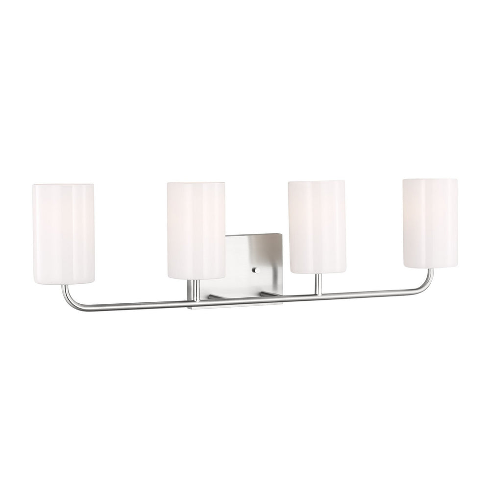 Generation Lighting Canada - Four Light Vanity - Rhett - Brushed Steel- Union Lighting Luminaires Decor