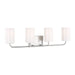 Generation Lighting Canada - Four Light Vanity - Rhett - Brushed Steel- Union Lighting Luminaires Decor