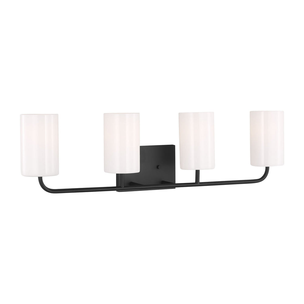 Generation Lighting Canada - Four Light Vanity - Rhett - Midnight Black- Union Lighting Luminaires Decor